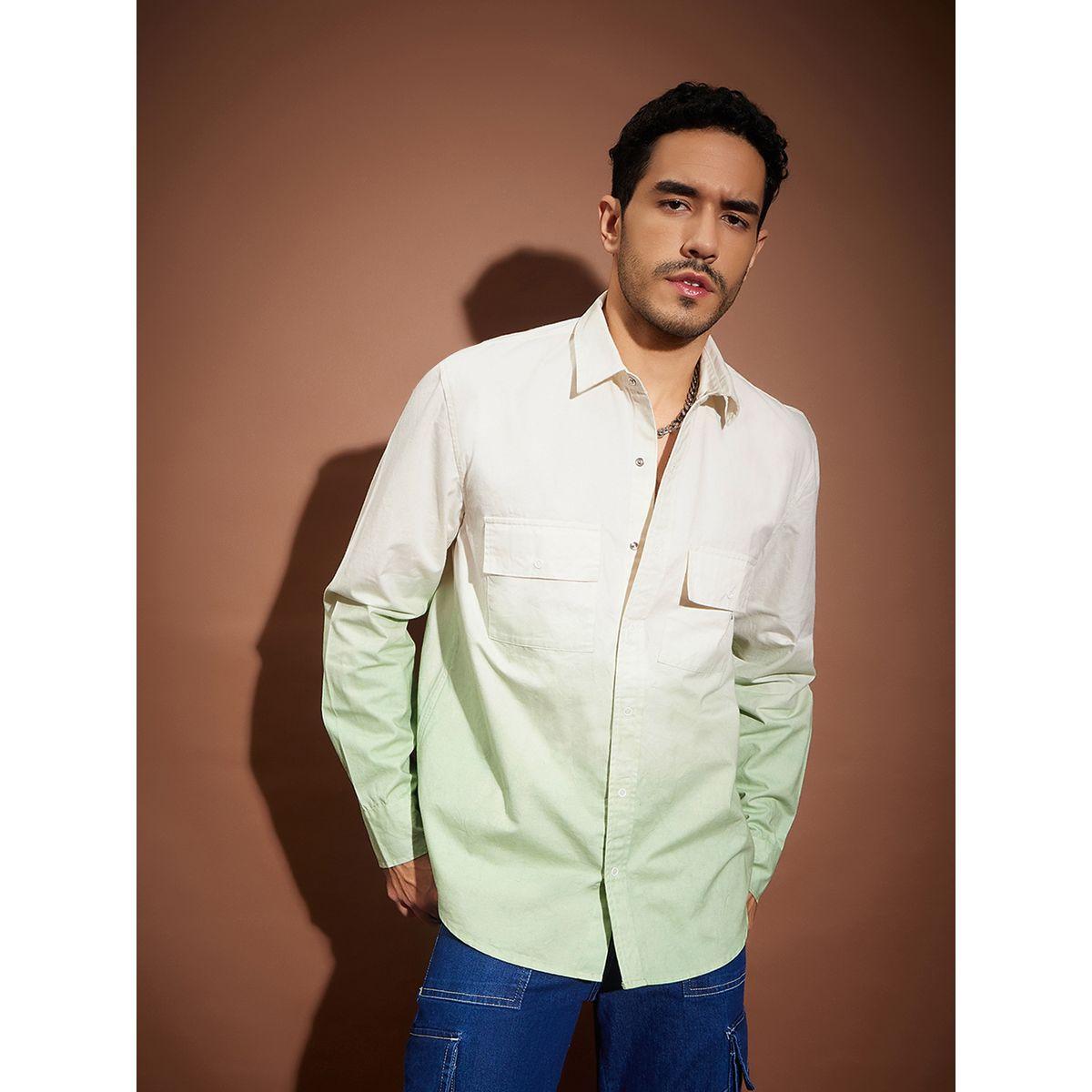 Mascln Sassafras X Styli  Ombre Flap Pocket Shirt with Long Sleeves-men-clothing-shirts-image-1