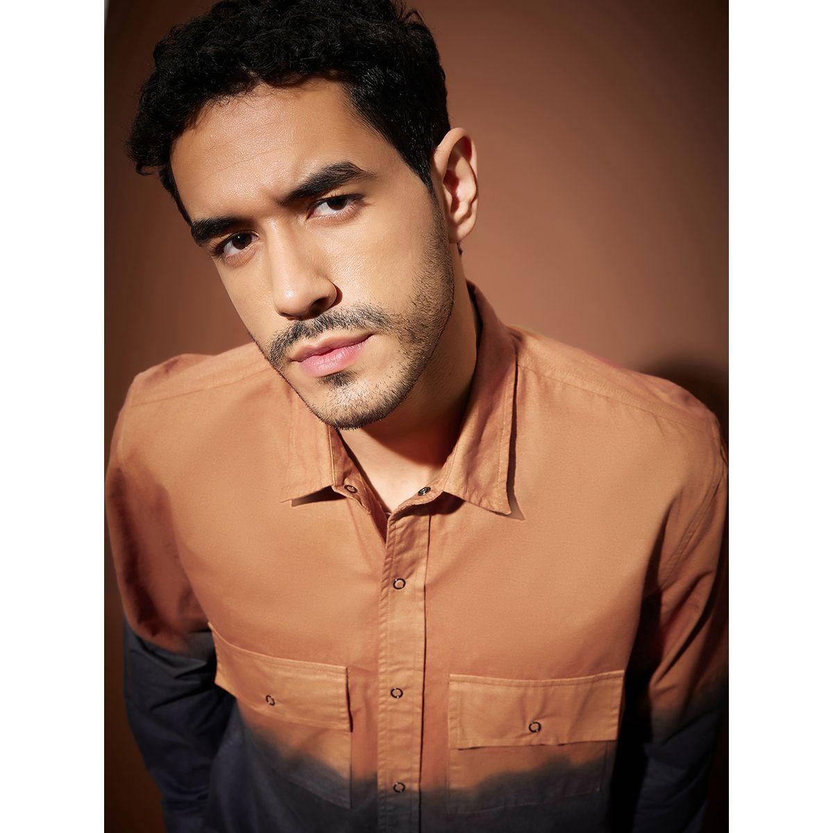 Mascln Sassafras X Styli  Ombre Flap Pocket Shirt with Long Sleeves-men-clothing-shirts-image-2