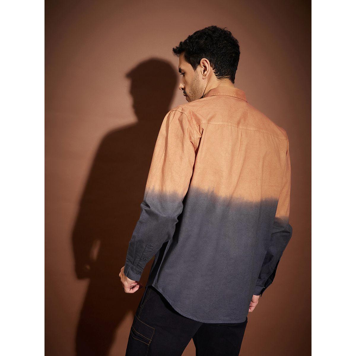قميص بنمط تدرج الالوان مع اكمام طويلة ماسكلن ساسافراس × ستايلي-men-clothing-shirts-image-3