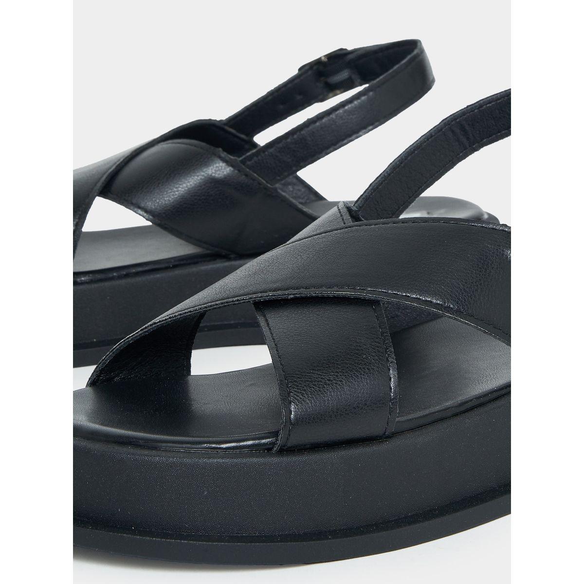 Styli Cross Strap Platform Sandals-women-shoes-sandals-flats-image-4
