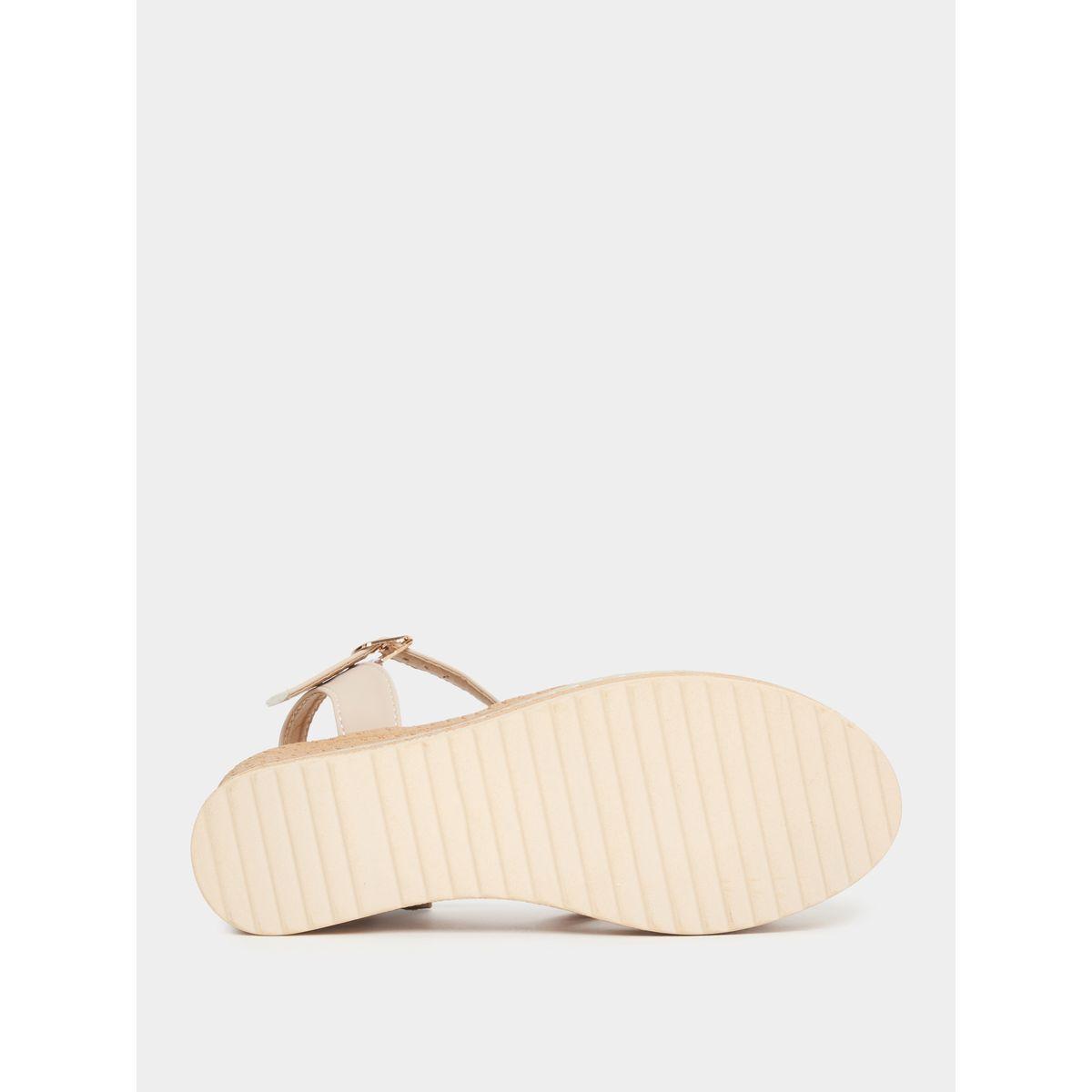 Styli Cross Strap Wedge Sandals with Buckle Closure-women-shoes-heels-image-6