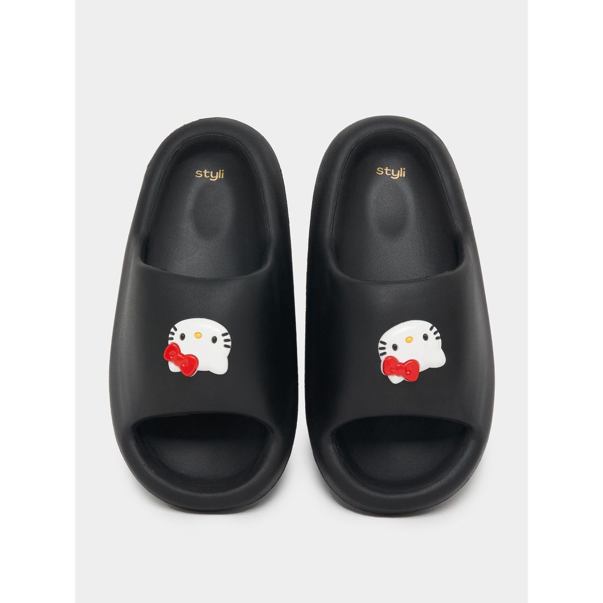 Styli Kitty Applique Chunky Slides-women-shoes-flipflopsandslides-image-5