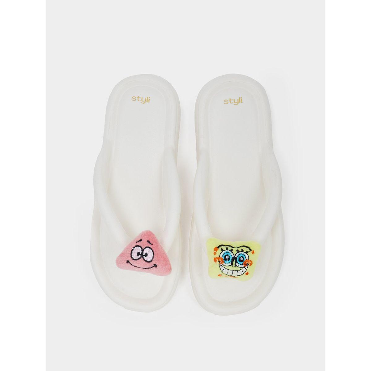 spongebob flip flops adults