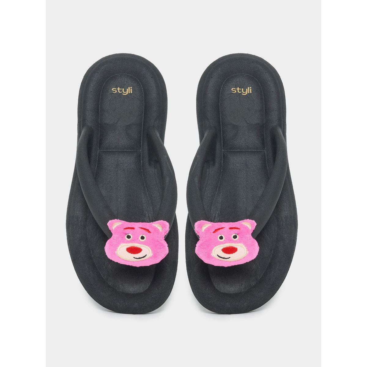 Styli Pink Panther Applique Flip Flops-women-shoes-flipflopsandslides-image-5