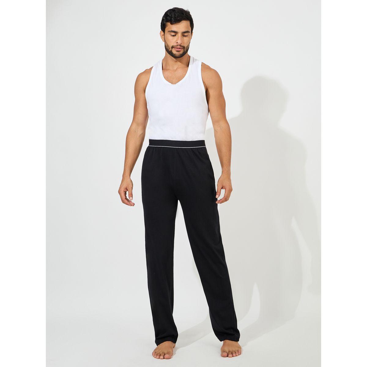 Styli Unwind Cotton Knit Pyjama with Elastic Waistband-men-clothing-nightwear-pyjamaandshorts-image-2