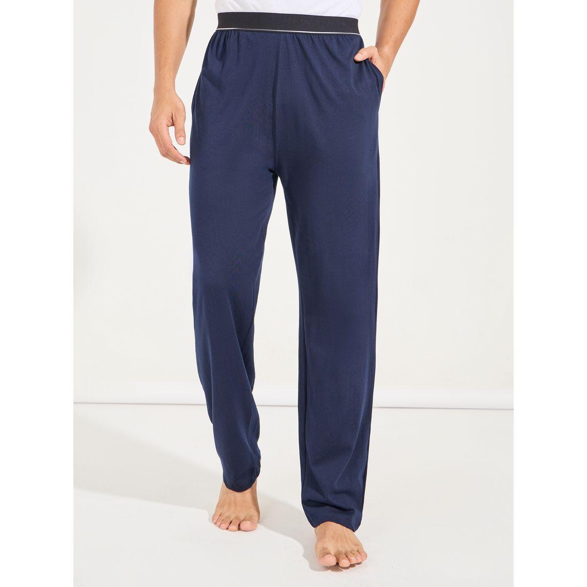 بنطال بيجاما محبوك بخصر مطاطي-men-clothing-nightwear-pyjamaandshorts-image-1