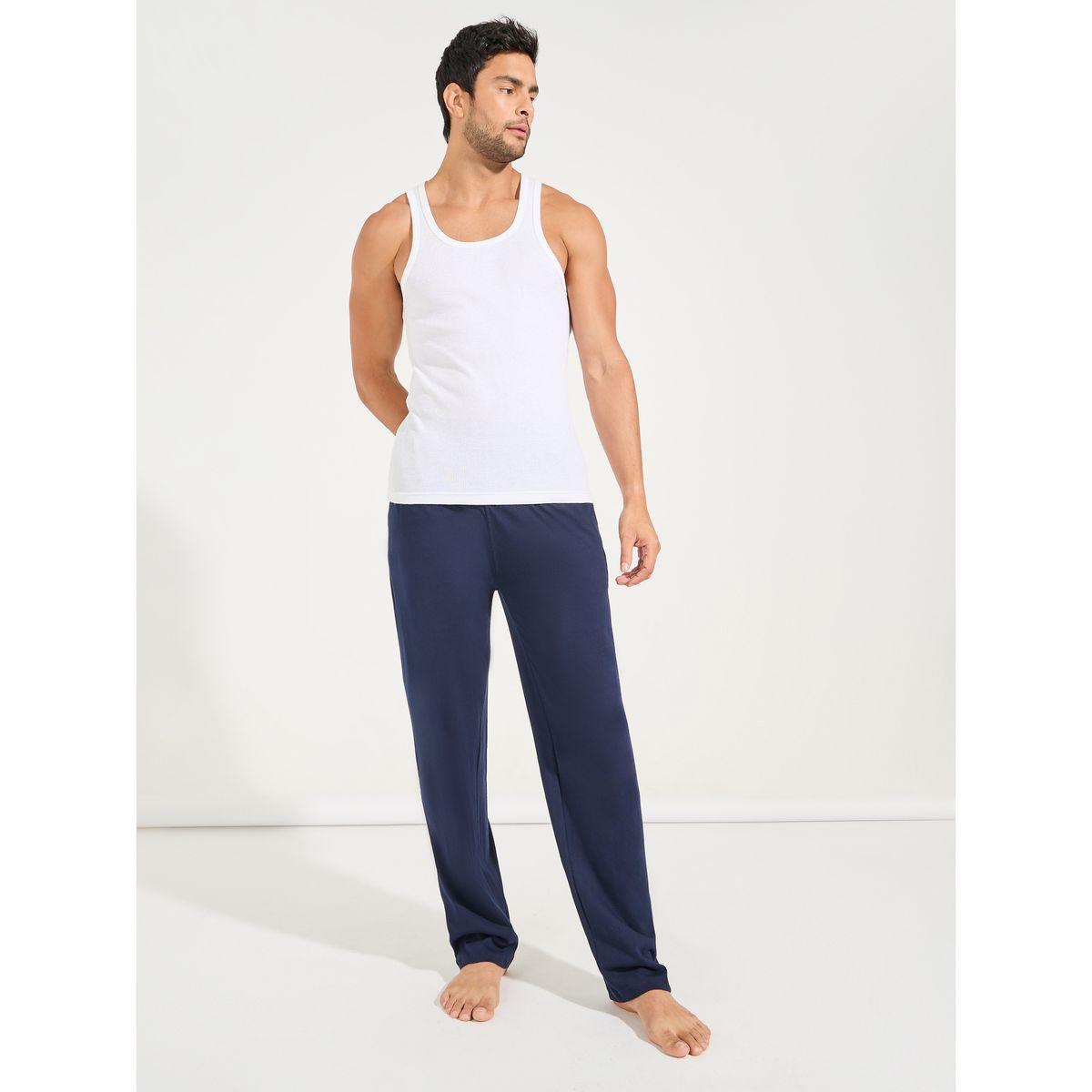 Styli Unwind Cotton Knit Pyjama with Elastic Waistband-men-clothing-nightwear-pyjamaandshorts-image-2