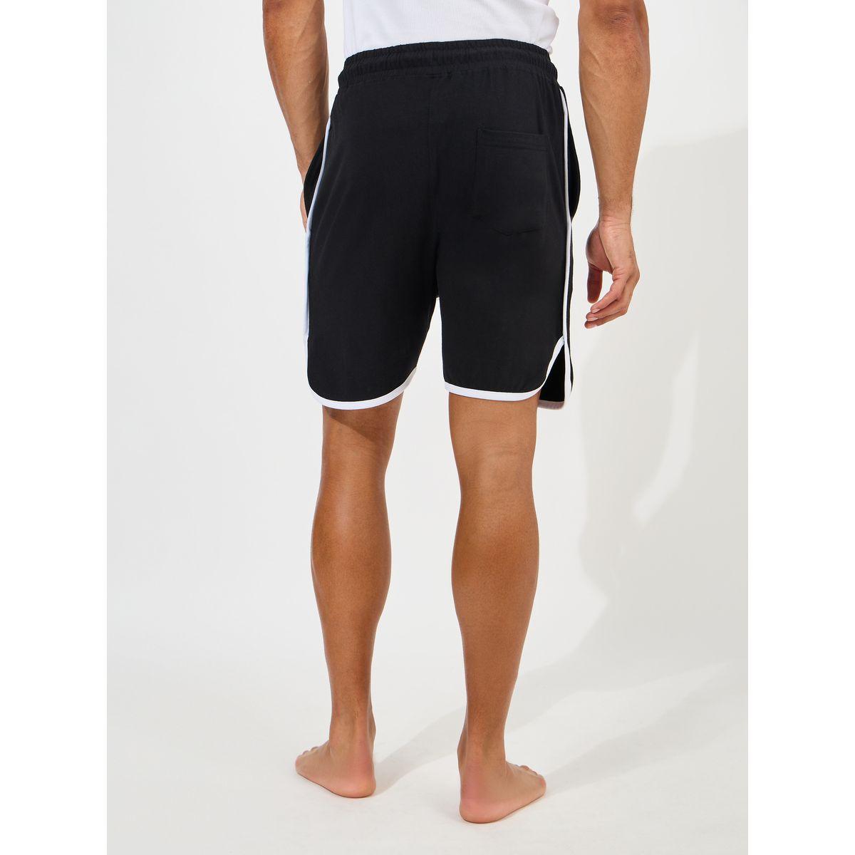 Styli Unwind Knitted Shorts with Print and Piping Detail-men-clothing-nightwear-pyjamaandshorts-image-4