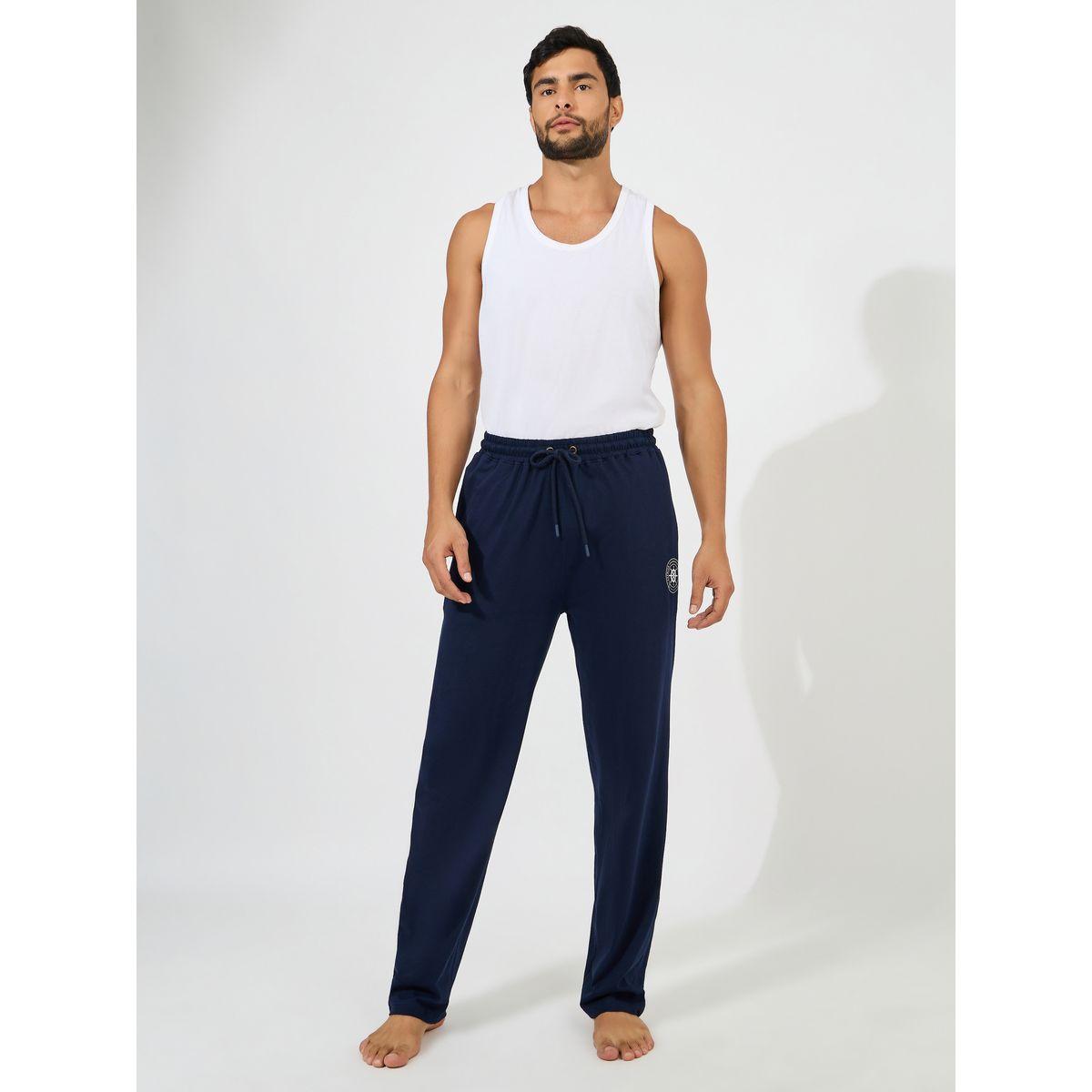 بنطال بيجاما سادة محبوك بارجل مستقيمة-men-clothing-nightwear-pyjamaandshorts-image-2