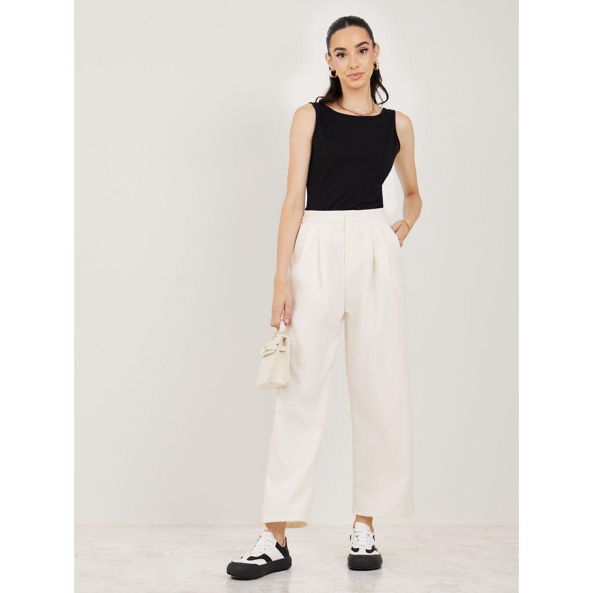 Styli Plicated Detail Relaxed Fit Pants-women-clothing-bottoms-trousers-image-2