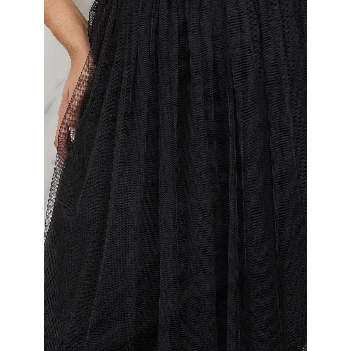 Styli Mesh Insert A-Line Midi Skirt-women-clothing-bottoms-skirts-image-3