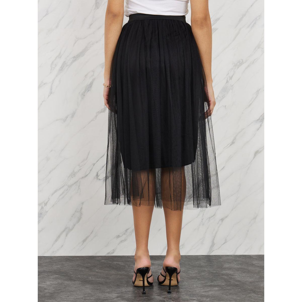Styli Mesh Insert A-Line Midi Skirt-women-clothing-bottoms-skirts-image-4