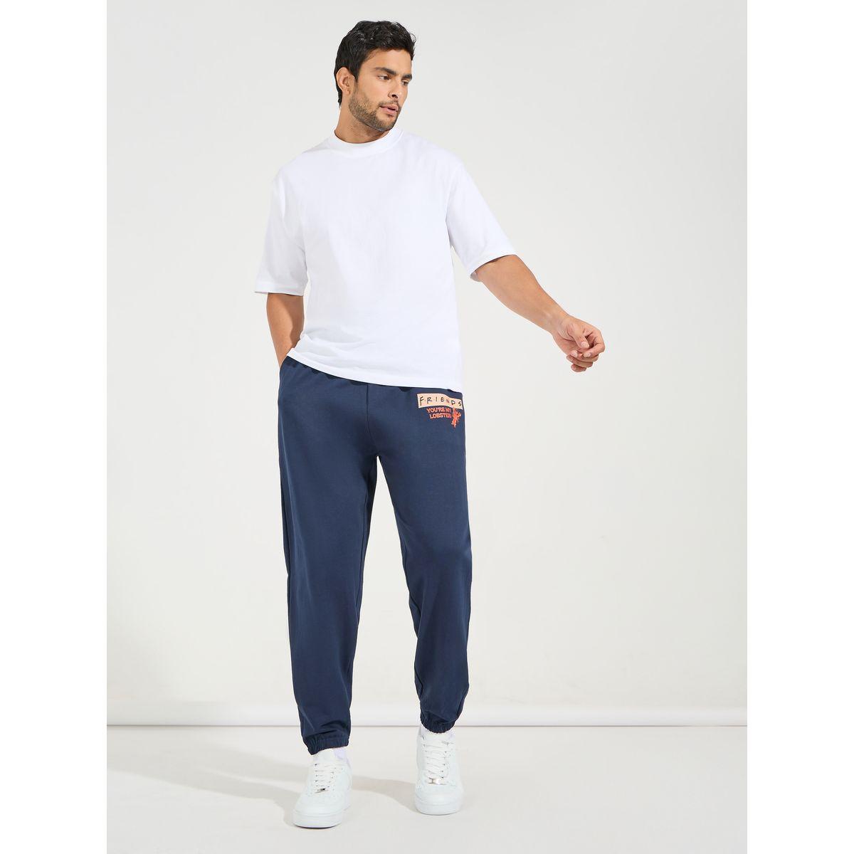 Styli Friends Graphic print Oversized Terry Joggers witg Elasticated cuff-men-clothing-bottoms-joggers-image-2