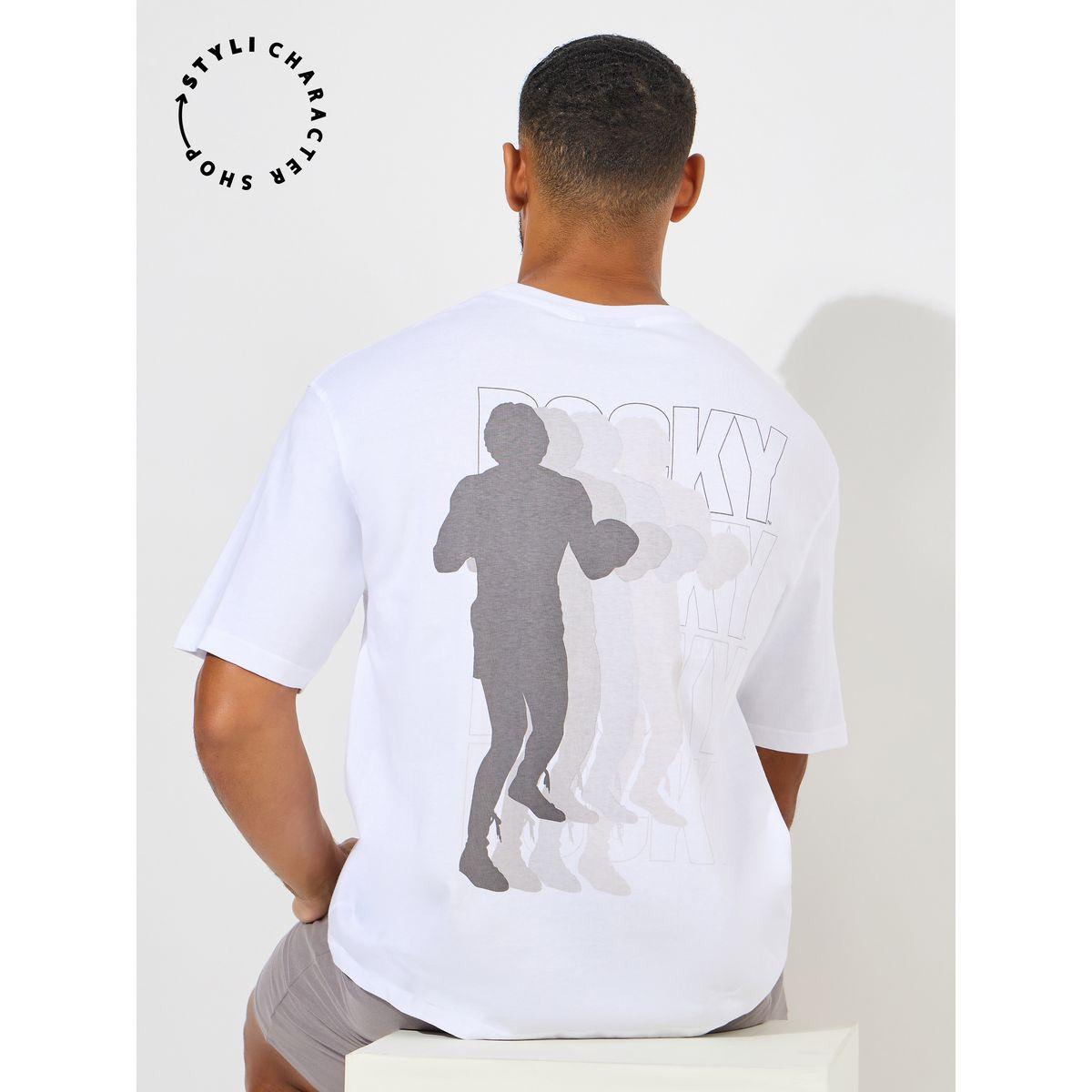 Styli Rocky Sticker Graphic Print Compact Jersey Oversized T-Shirt-men-clothing-tshirtsandpolos-tshirts-image-1