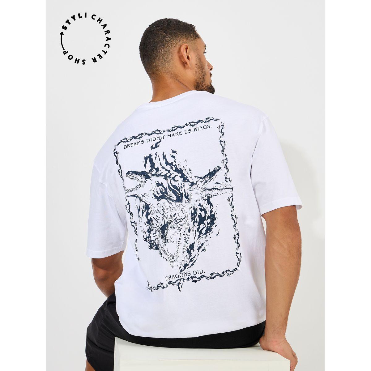تيشيرت فضفاض مطبع بطبعة جرافيك-men-clothing-tshirtsandpolos-tshirts-image-1