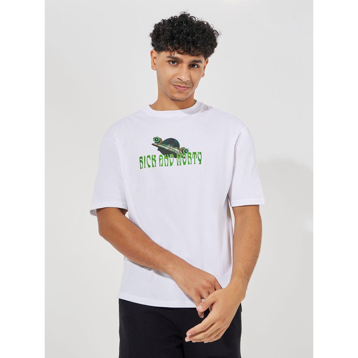 Styli Rick & Morty Sticker Graphic Print Compact Jersey Oversized T-Shirt-men-clothing-tshirtsandpolos-tshirts-image-2