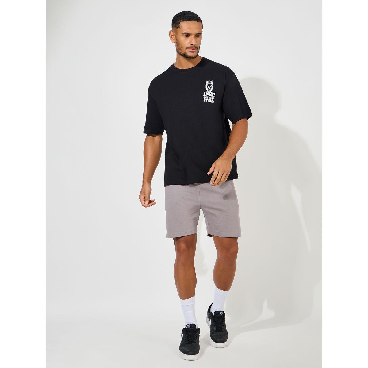 Styli Jurassic Park Graphic Print Compact Jersey Oversized T-Shirt-men-clothing-tshirtsandpolos-tshirts-image-2
