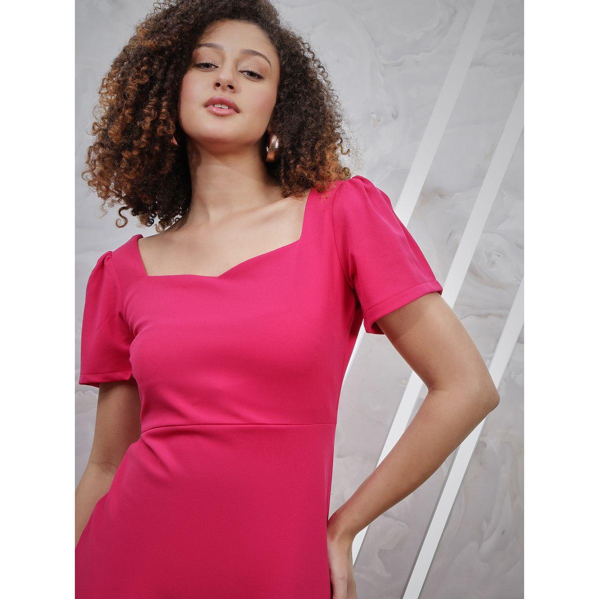 فستان ميدي سادة بتفاصيل كشكش أثينا × ستايلي-women-clothing-dresses-image-6