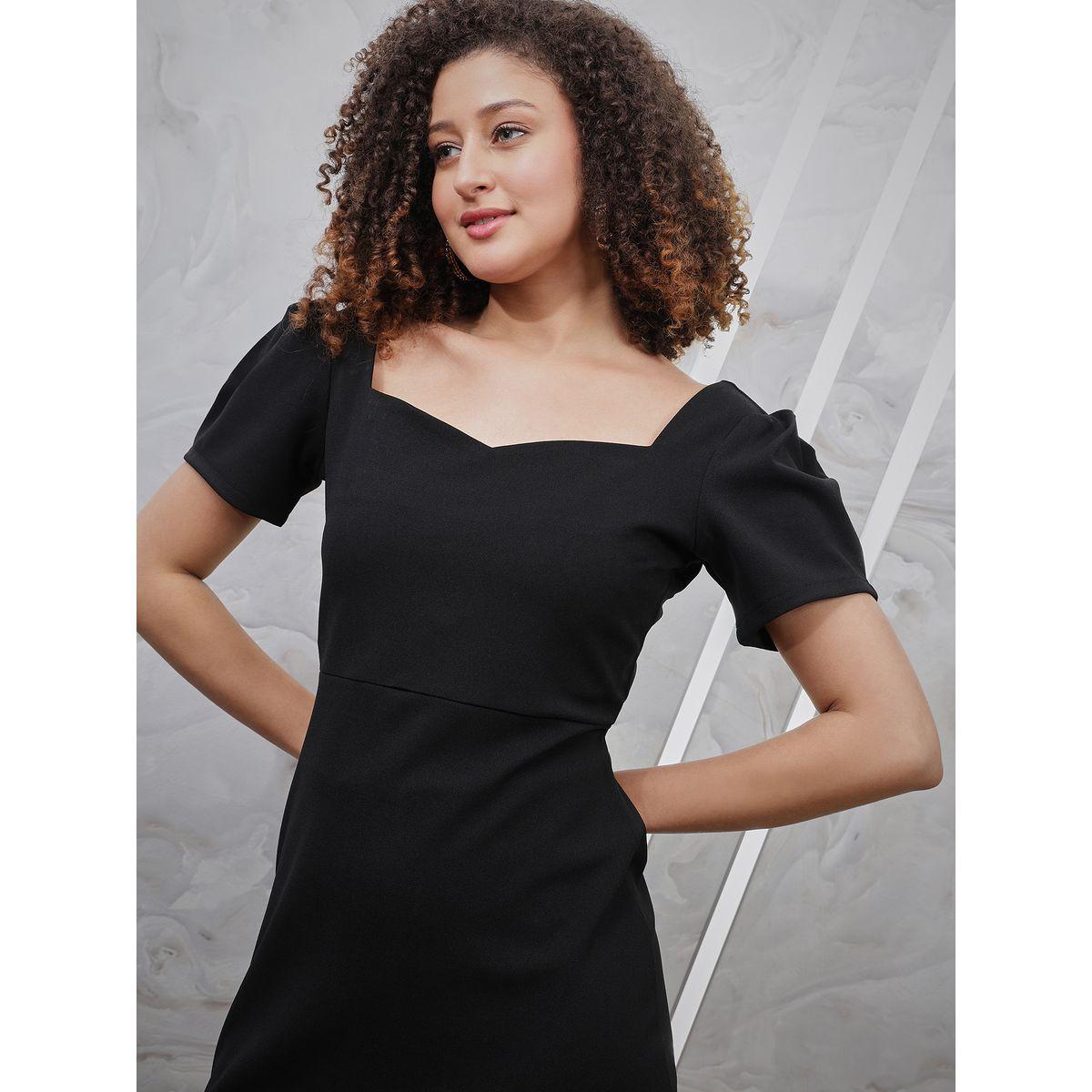 فستان ميدي بياقة على شكل قلب وكشكش أثينا × ستايلي-women-clothing-dresses-image-6