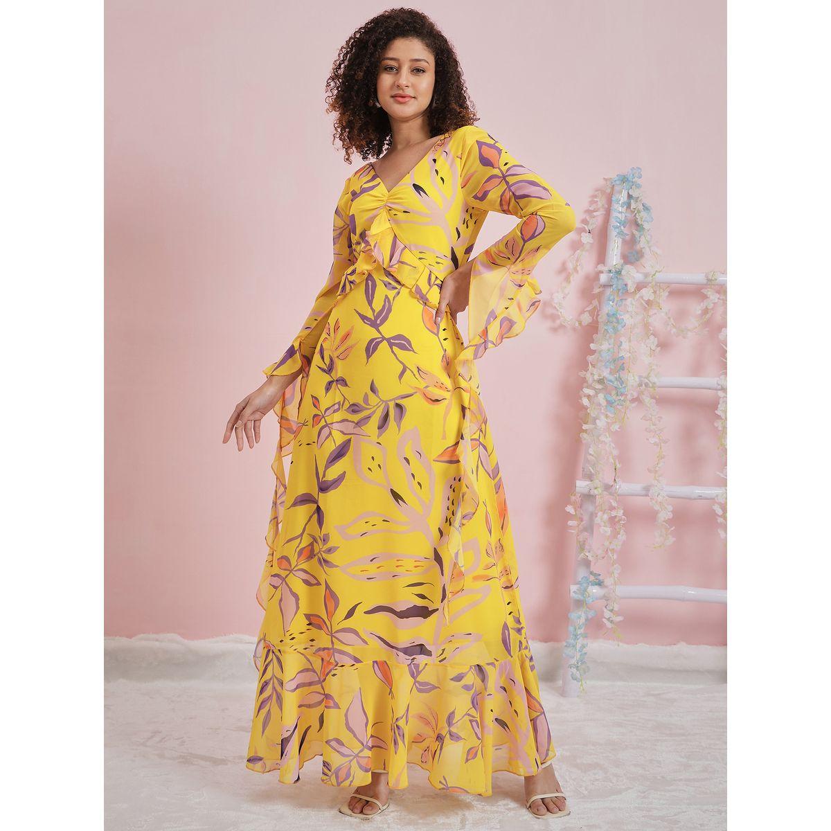 Athena X Styli  All Over Print V Neck Frill Maxi Dress-women-clothing-dresses-image-6