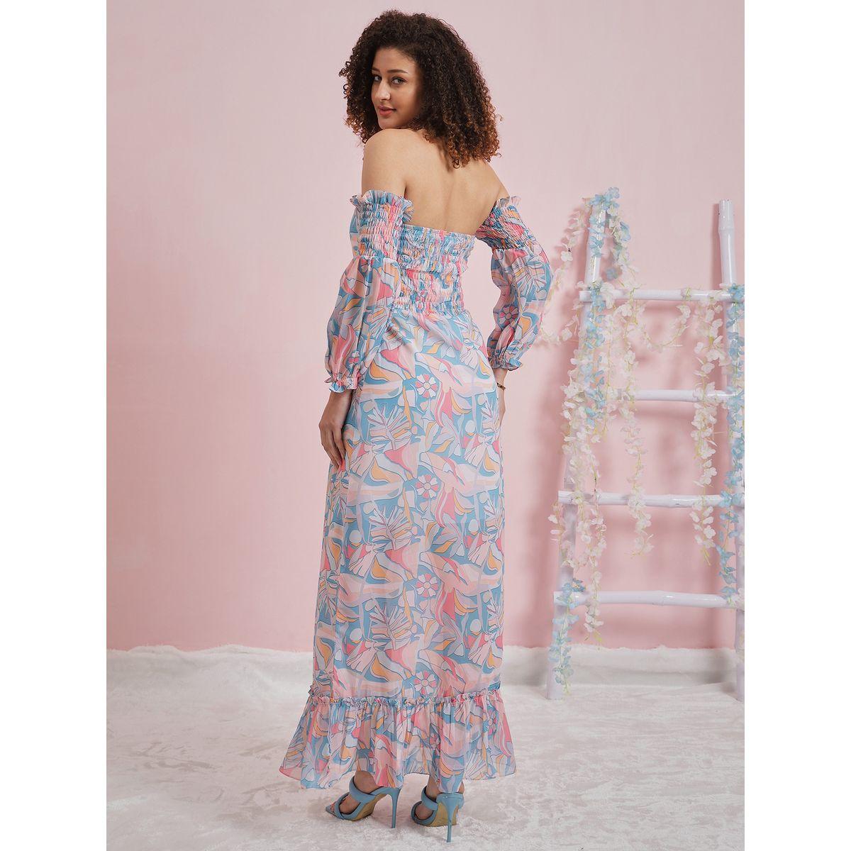 Athena X Styli  Floral Print Tiered Off Shoulder Maxi Dress-women-clothing-dresses-image-3
