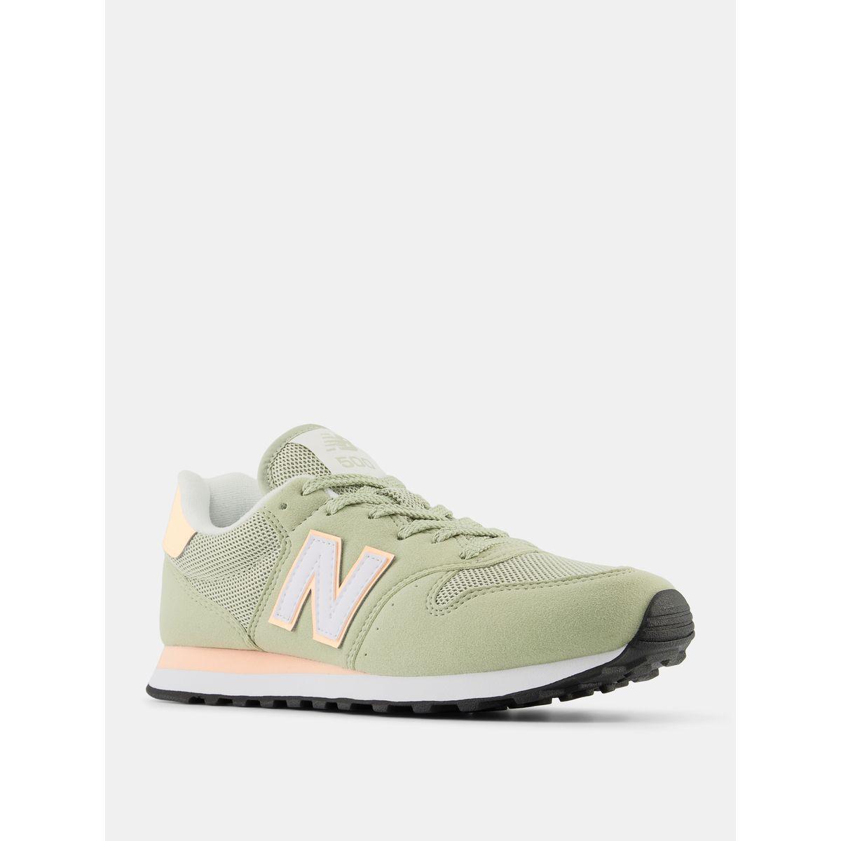 New Balance 500 Contrast Logo Lace Up Sneakers-women-shoes-sneakers-image-2