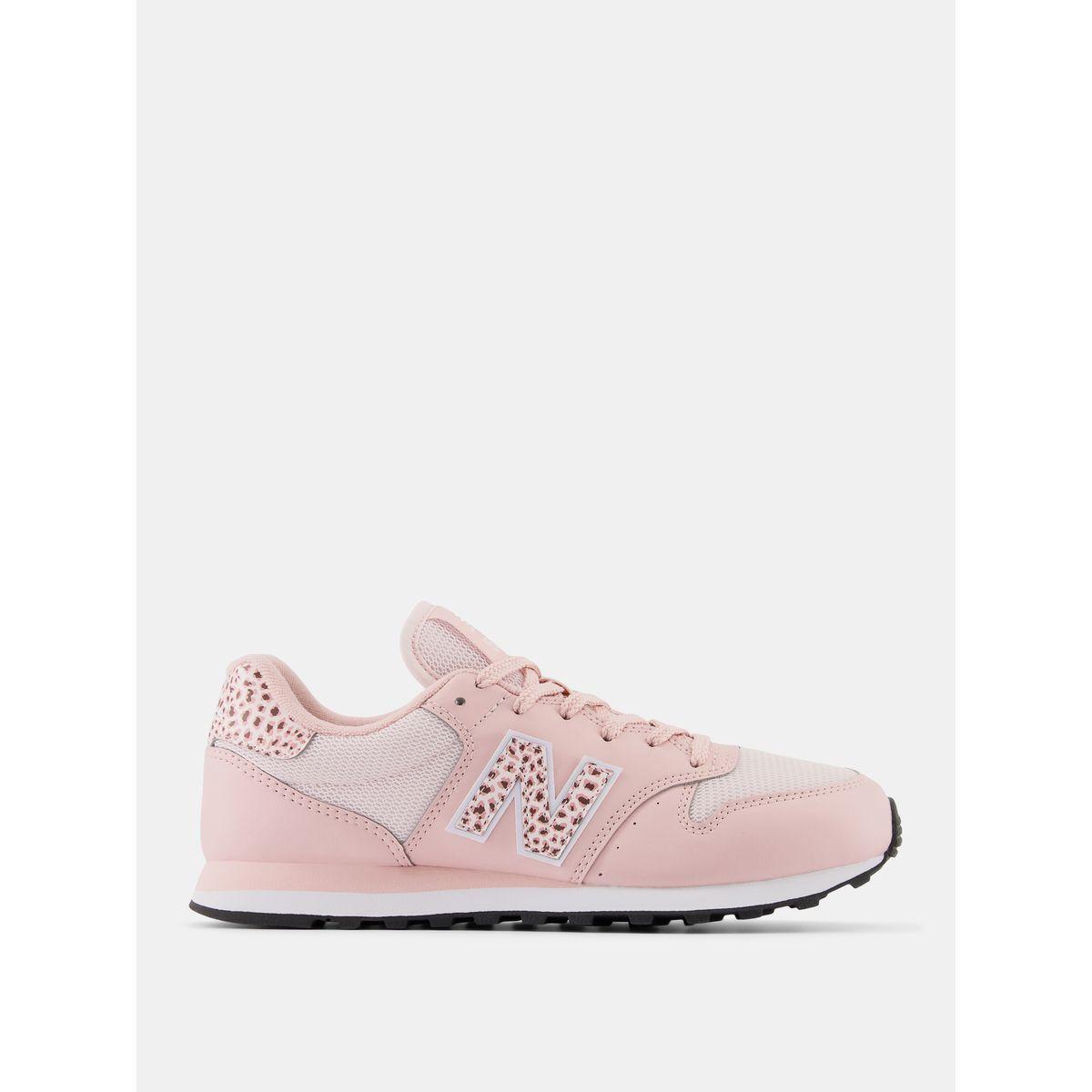 New Balance 500 Animal Print Logo Lace Up Sneakers-women-shoes-sneakers-image-1