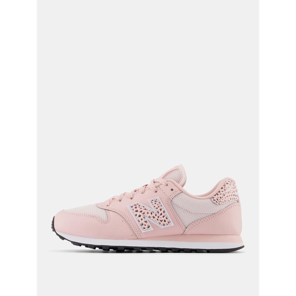 New Balance 500 Animal Print Logo Lace Up Sneakers-women-shoes-sneakers-image-4