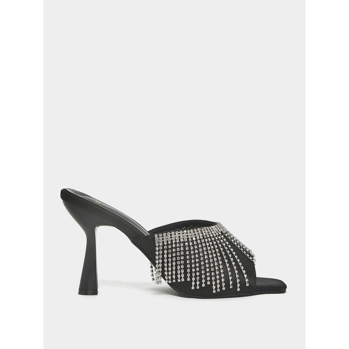 Styli Sparkly Rhinestone Peep Toe Sandals-women-shoes-heels-image-2