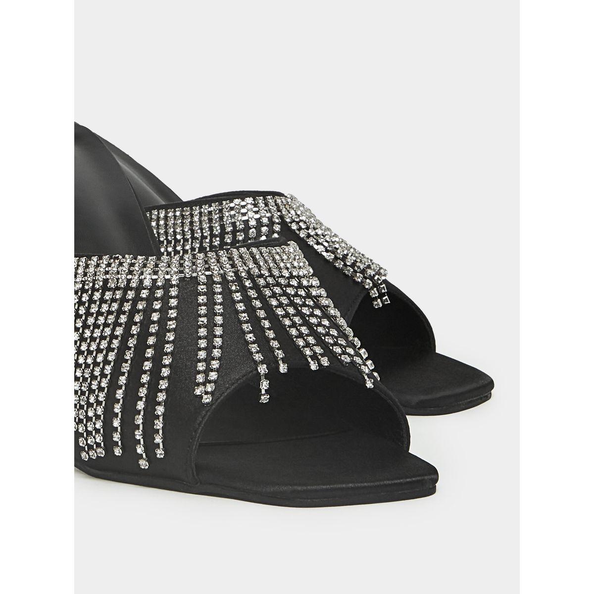 Styli Sparkly Rhinestone Peep Toe Sandals-women-shoes-heels-image-4