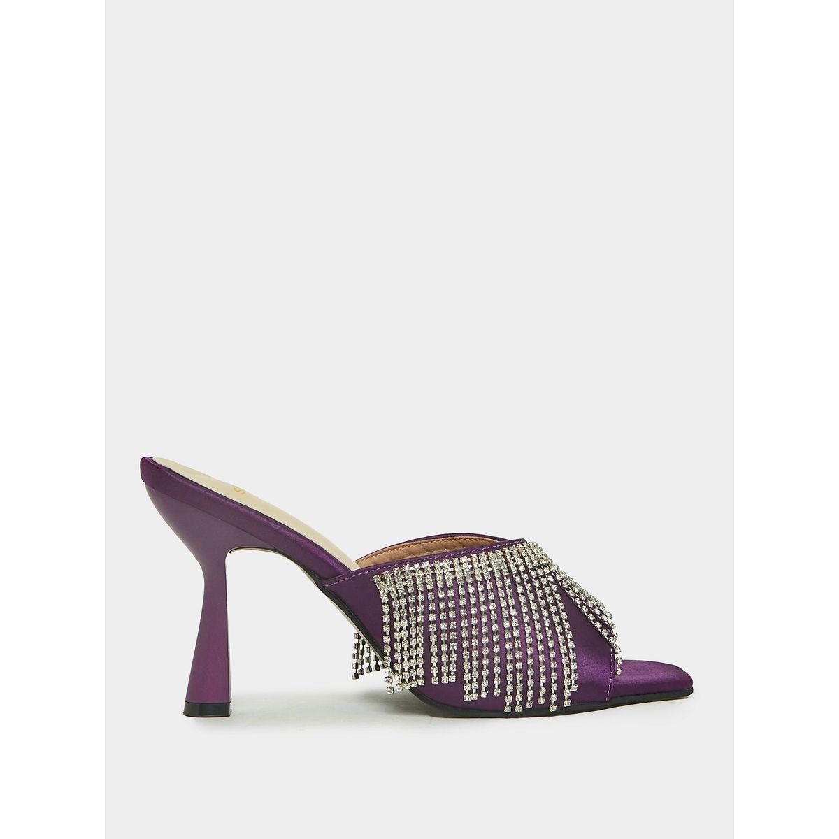 Styli Sparkly Rhinestone Peep Toe Sandals-women-shoes-heels-image-2