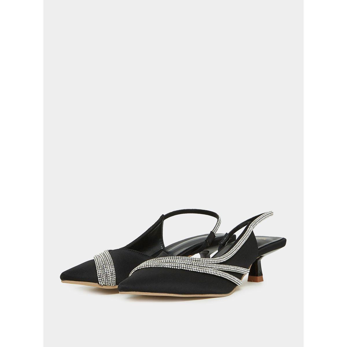 Styli Pointed Toe Slingback Crystal Design Pumps-women-shoes-heels-image-2