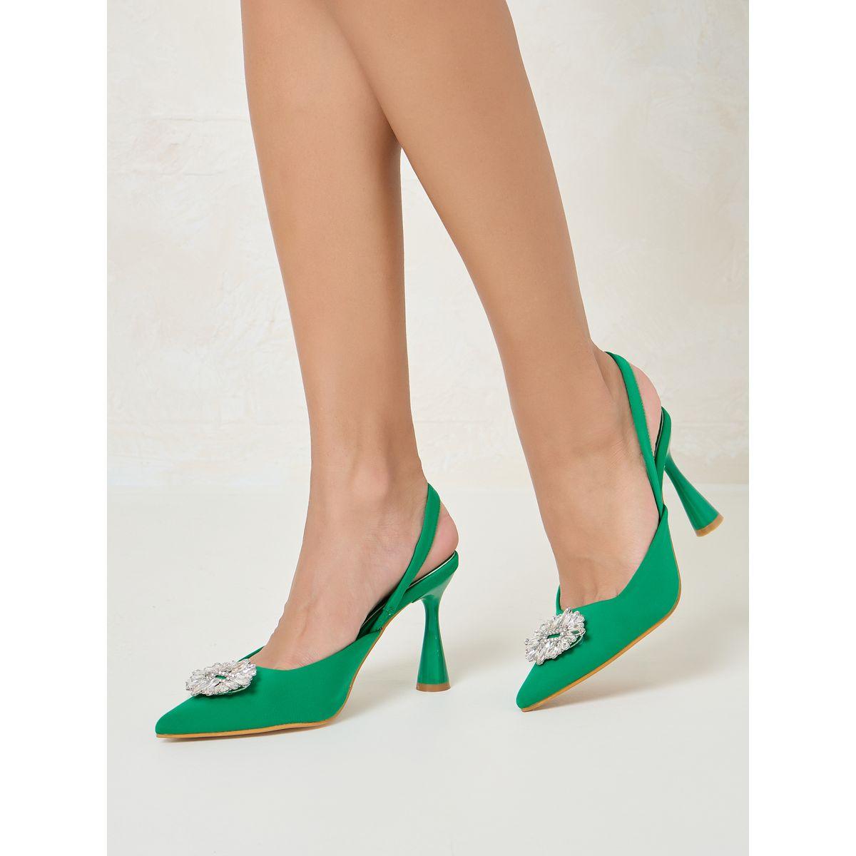 Styli Rhinestone Decor Slingback Pumps-women-shoes-heels-image-1