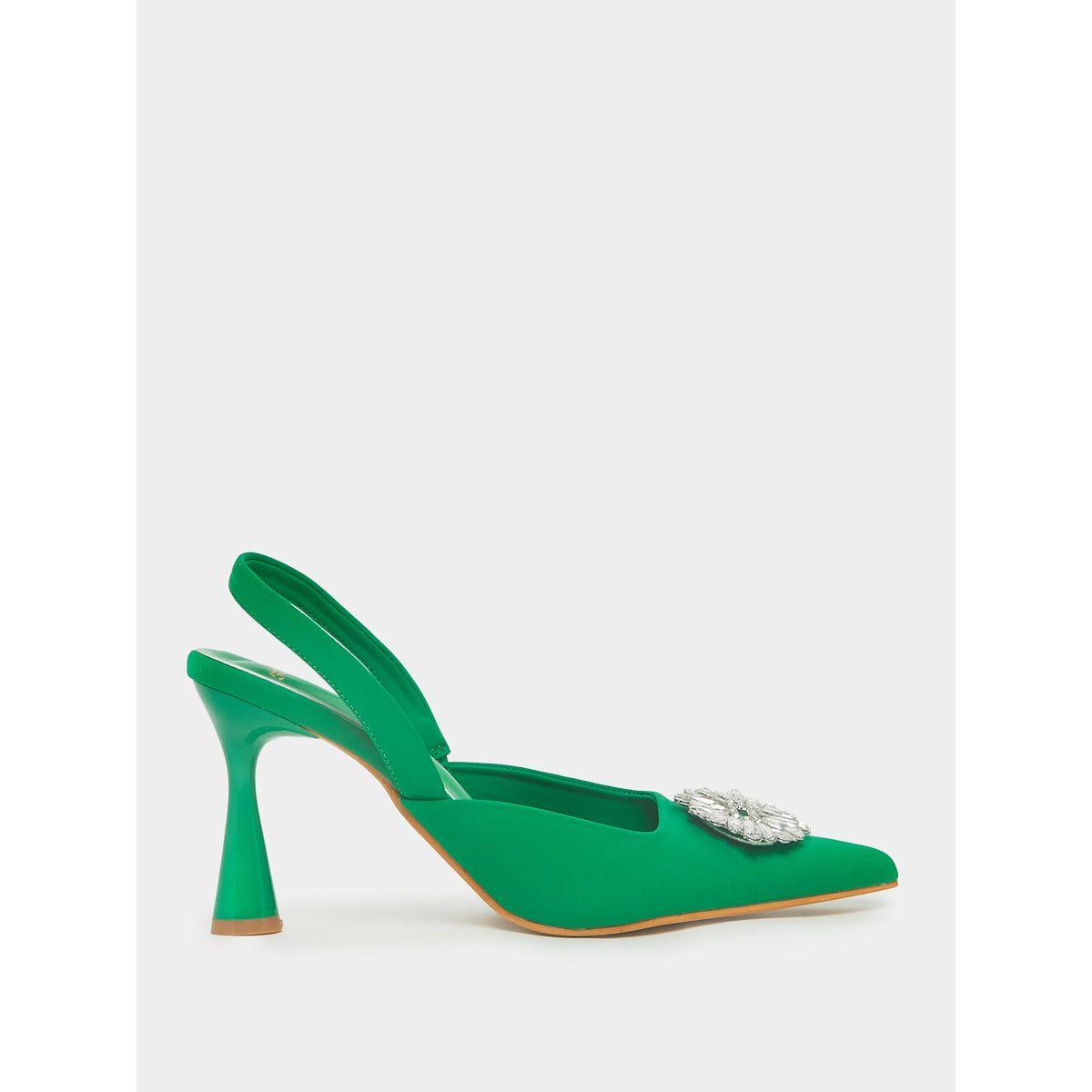 Styli Rhinestone Decor Slingback Pumps-women-shoes-heels-image-2