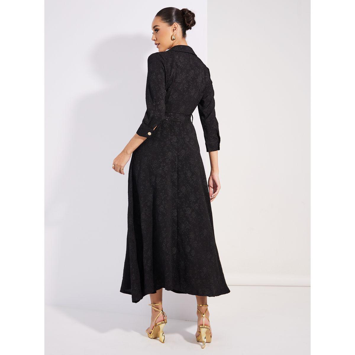 Styli Limited Jacquard Mock Wrap Maxi Dress-women-clothing-dresses-image-4