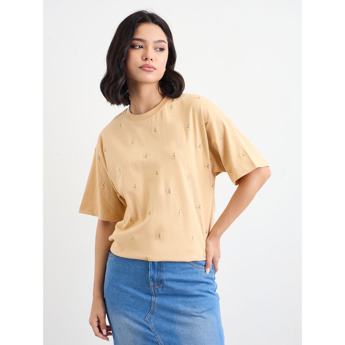 Styli Floral Embroidered Oversized T-Shirt-women-clothing-tshirts-image-2