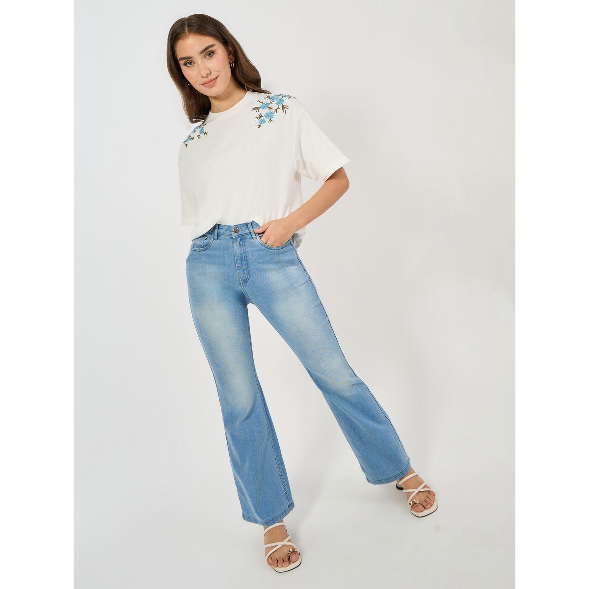 Styli Elevate Oversized Placement Embroidery Detail Cotton T-Shirt-women-clothing-tshirts-image-2
