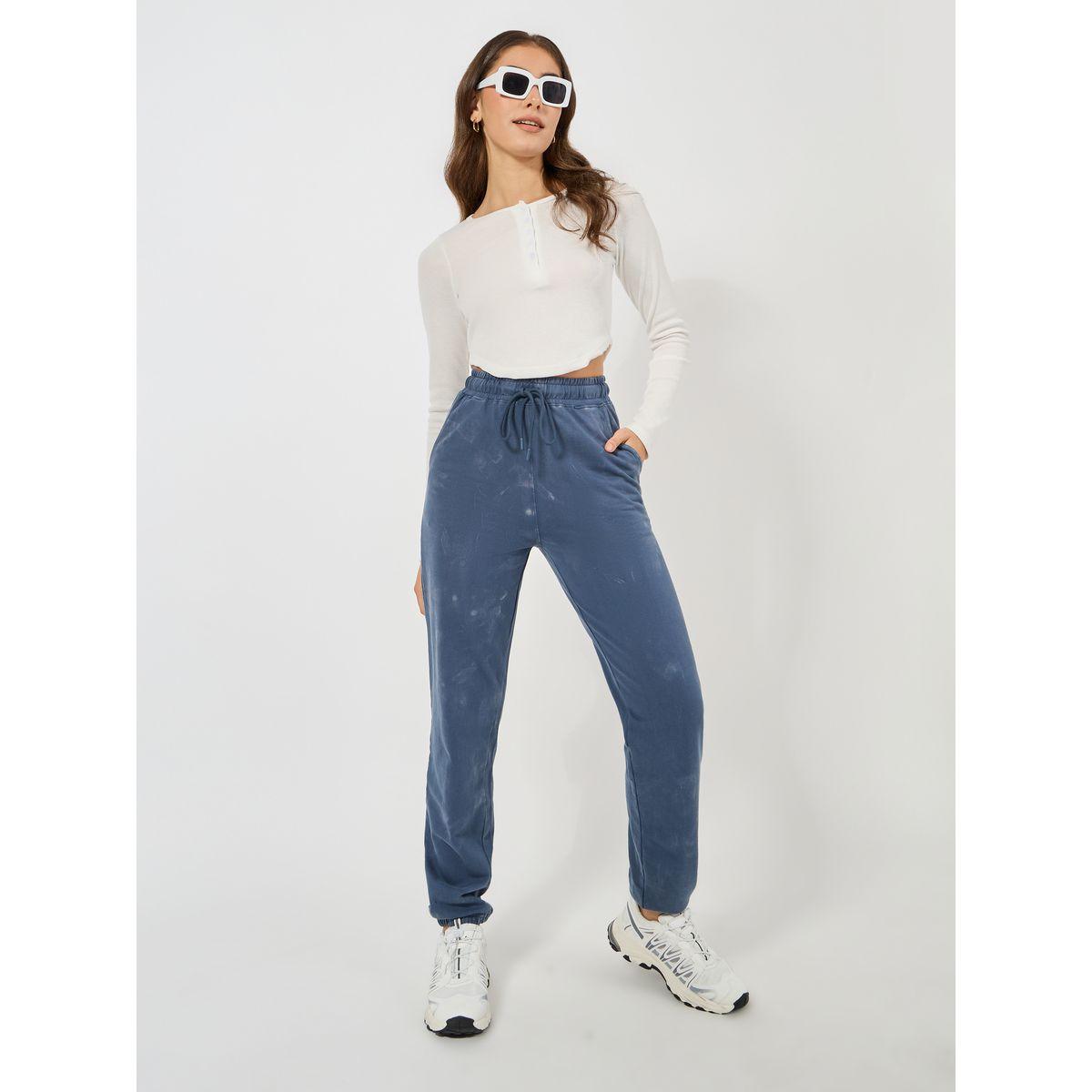 Styli Elevate High Rise Washed Joggers with Drawstring-women-clothing-bottoms-joggers-image-1