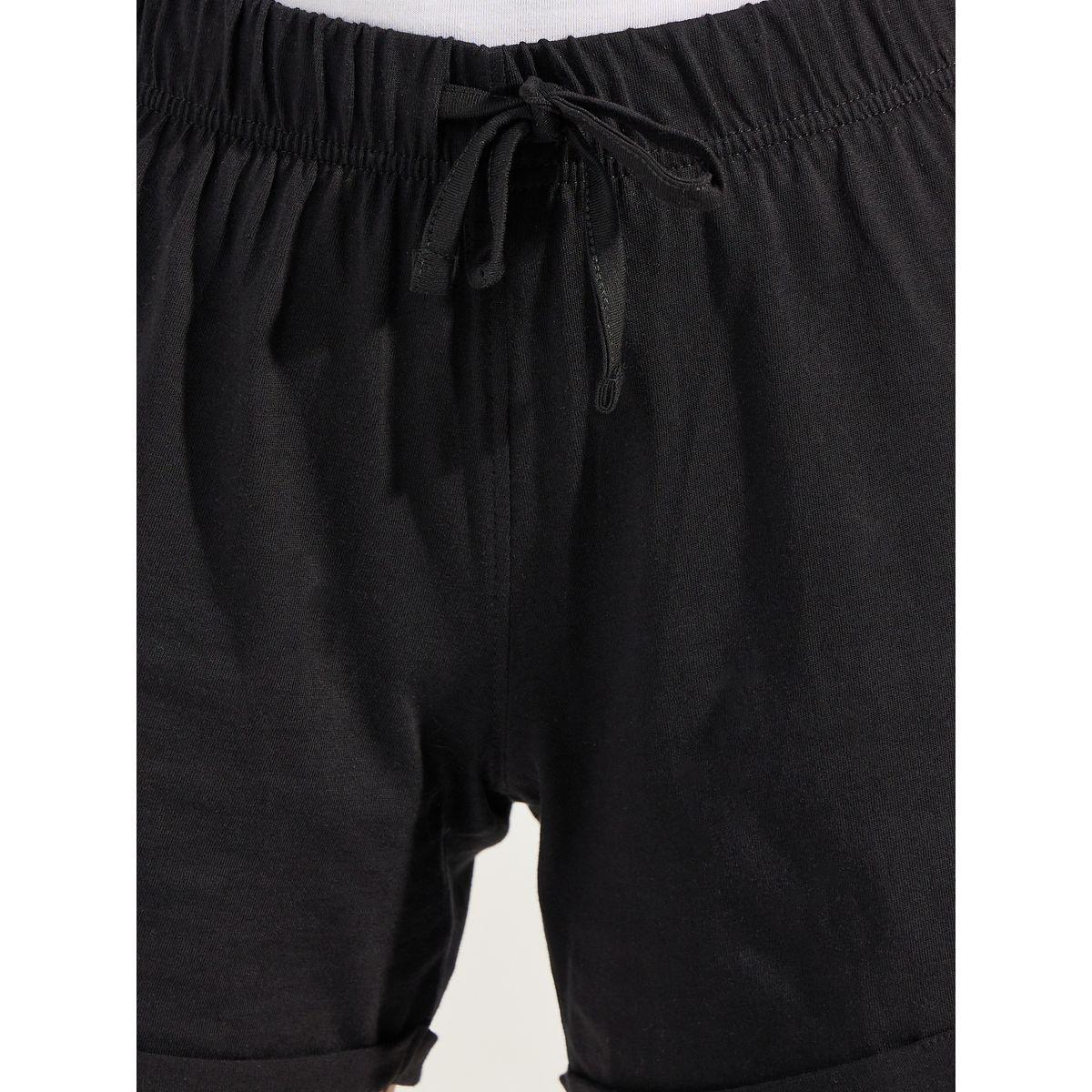 Styli Solid Basic Shorts with Drawstring-women-clothing-bottoms-shorts-image-3