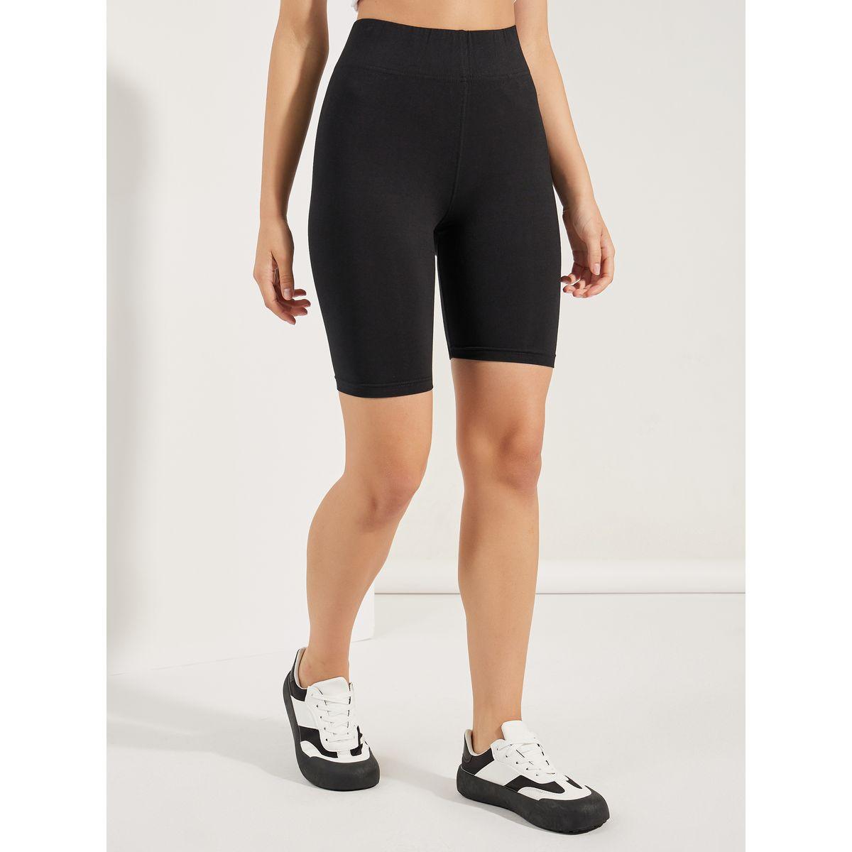 Styli Solid Basic Cycling Shorts-women-clothing-shorts-image-2