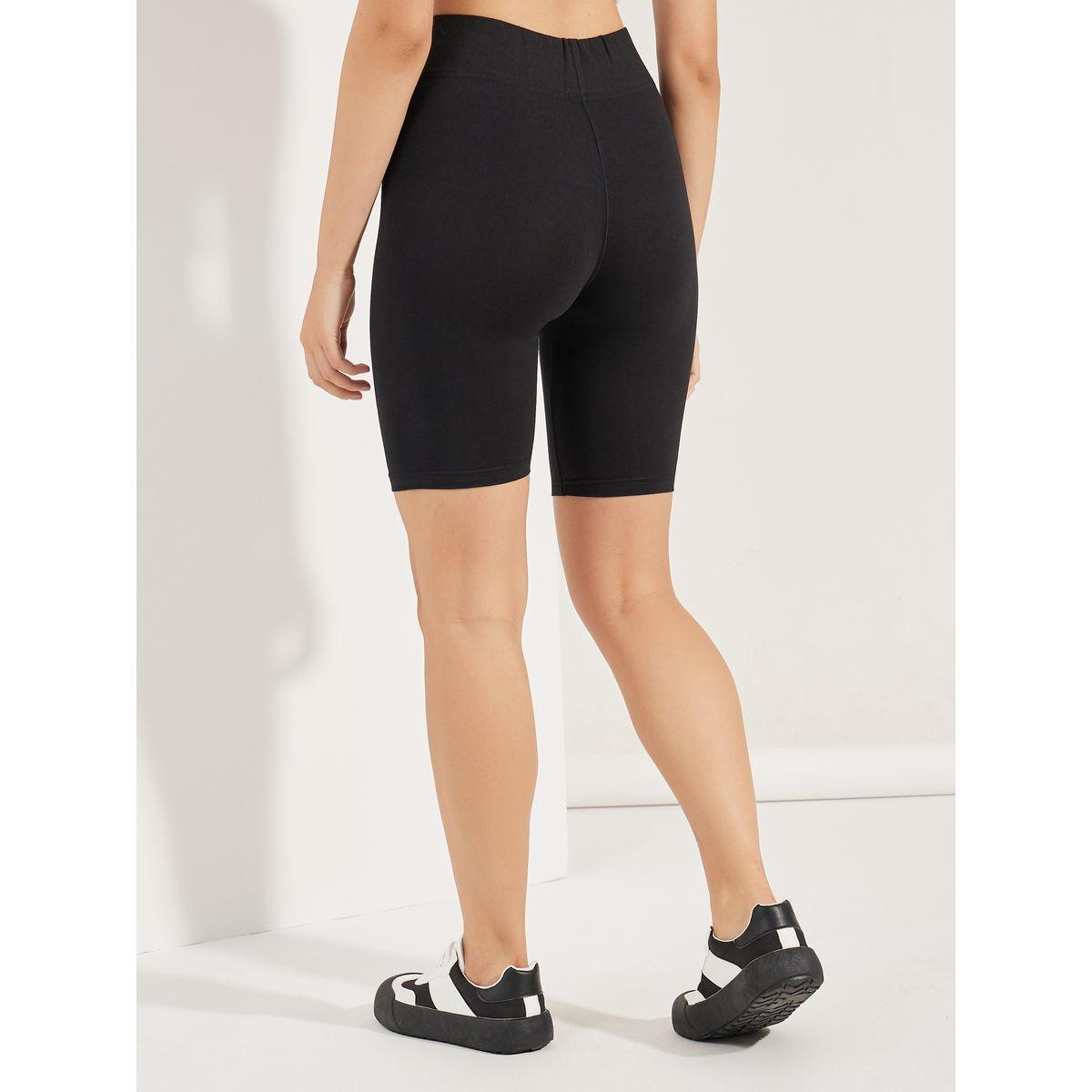 Styli Solid Basic Cycling Shorts-women-clothing-shorts-image-4