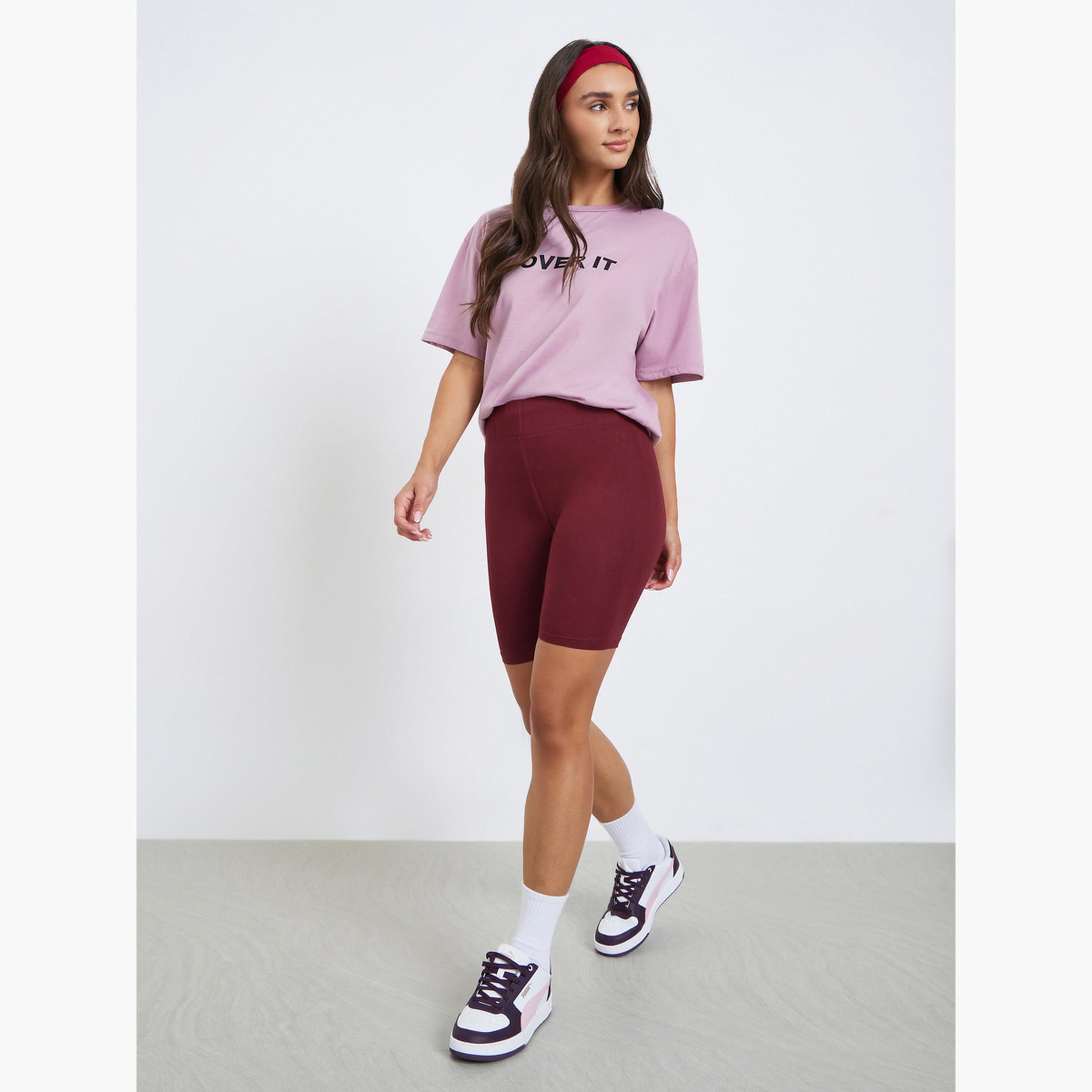Styli Women Solid Basic Cycling Shorts-women-clothing-bottoms-shorts-image-2