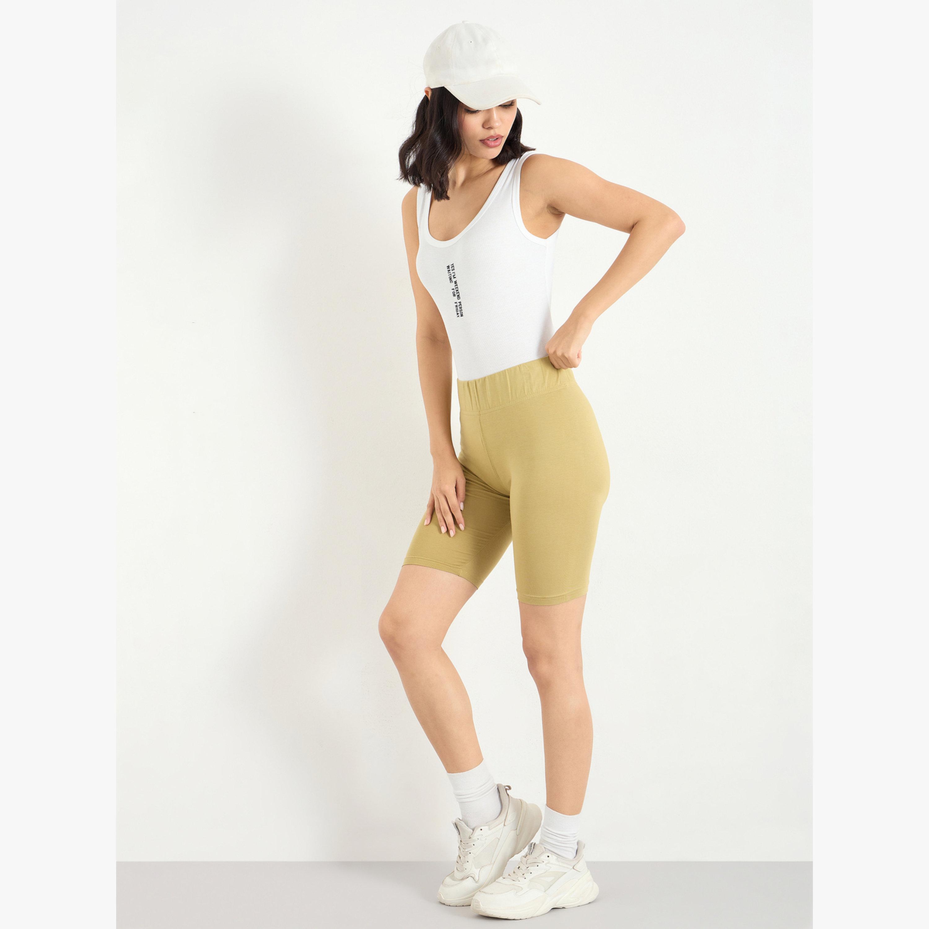 Styli Women Nude Cycling Shorts-women-clothing-bottoms-shorts-image-2