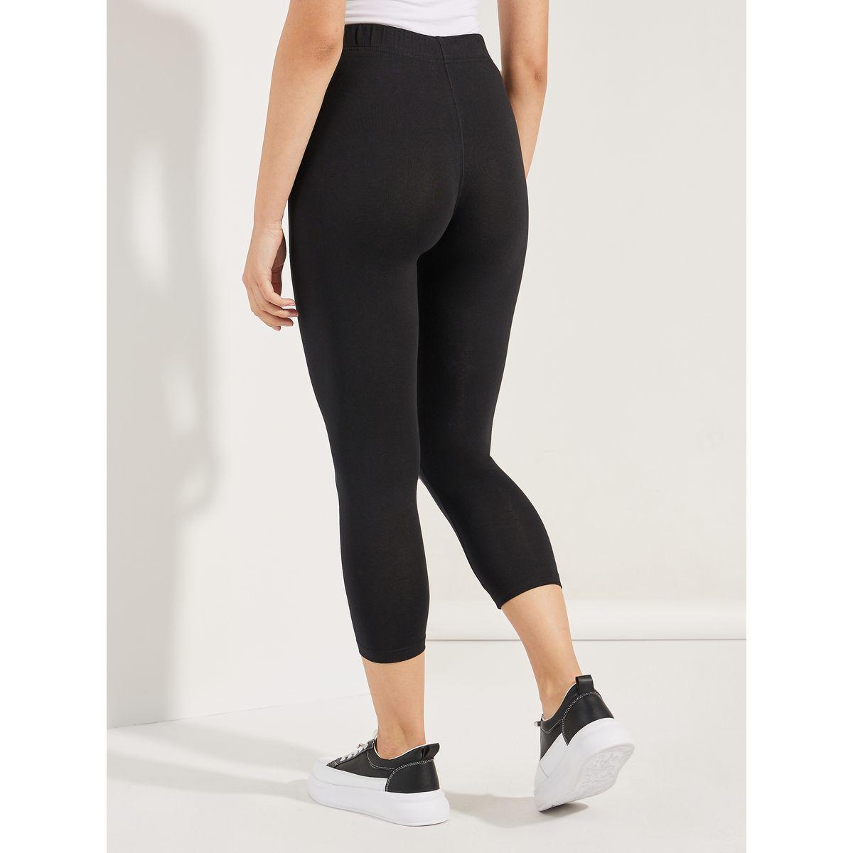 Styli Elastic Waistband Basic Capri Length Leggings-women-clothing-bottoms-leggings-image-4