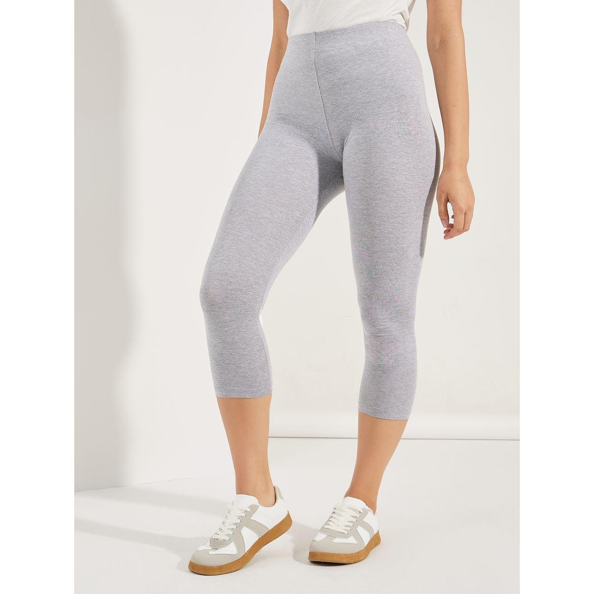 Styli Elastic Waistband Basic Capri Length Leggings-women-clothing-bottoms-leggings-image-2