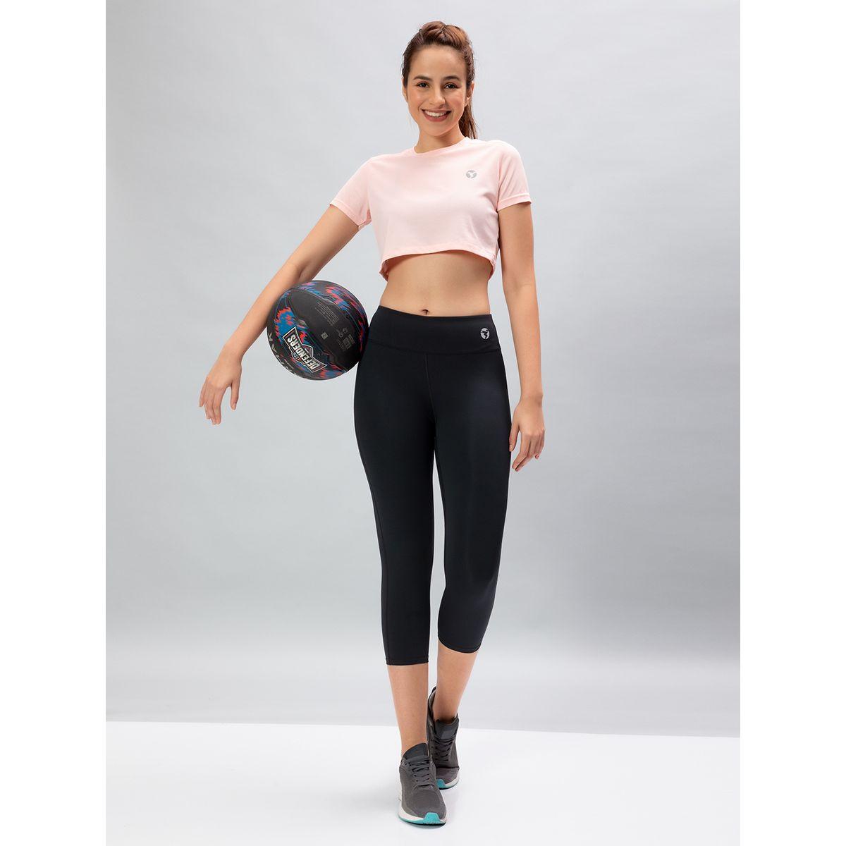 Technosport X Styli  Solid 3/4 Tights with ELASTO PLUS-women-clothing-sportswearandactivewear-bottoms-image-1
