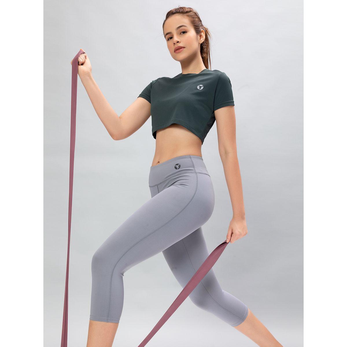 Technosport X Styli  Solid 3/4 Tights with ELASTO PLUS-women-clothing-sportswearandactivewear-bottoms-image-5