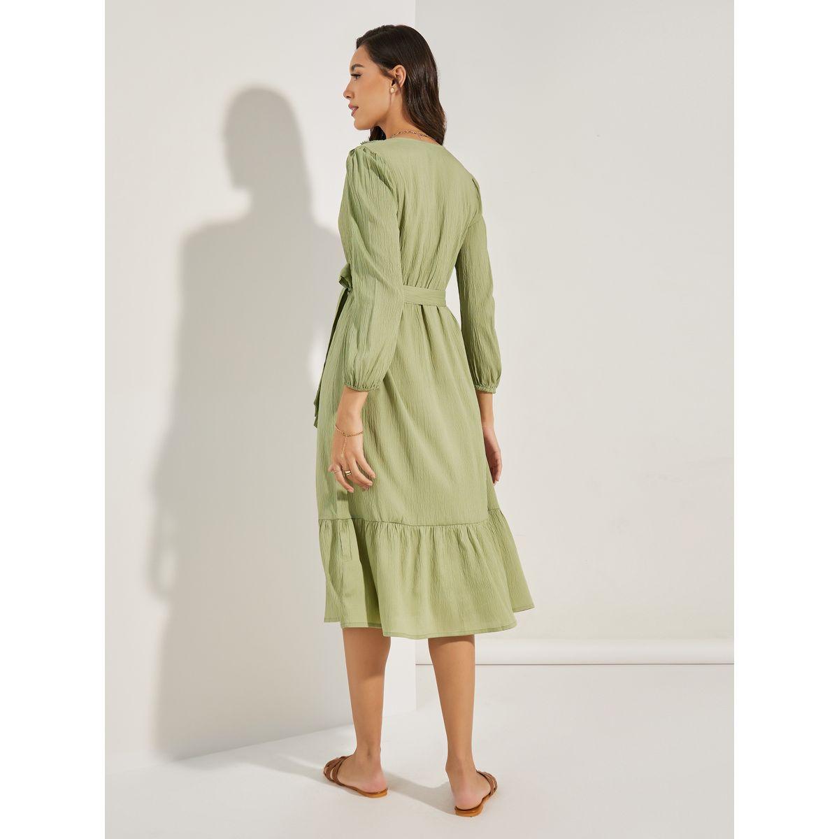 فستان ميدي بنمط لف وتفاصيل دانتيل-women-clothing-dresses-image-5