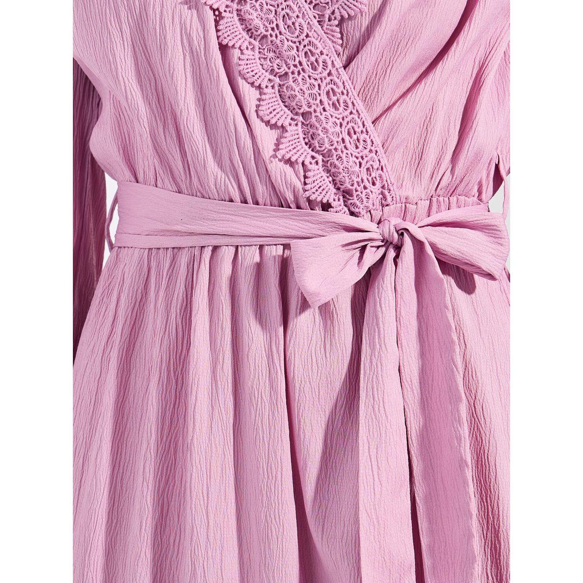 Styli Lace Insert Wrap Front A-Line Midi Dress-women-clothing-dresses-image-3