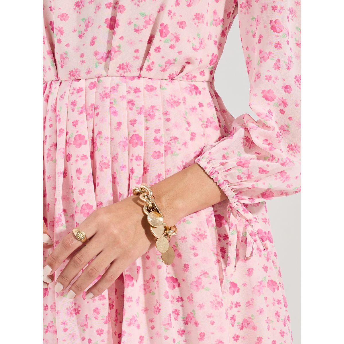 Styli Floral Print Tie-Cuff Sleeves Midi Dress-women-clothing-dresses-image-3